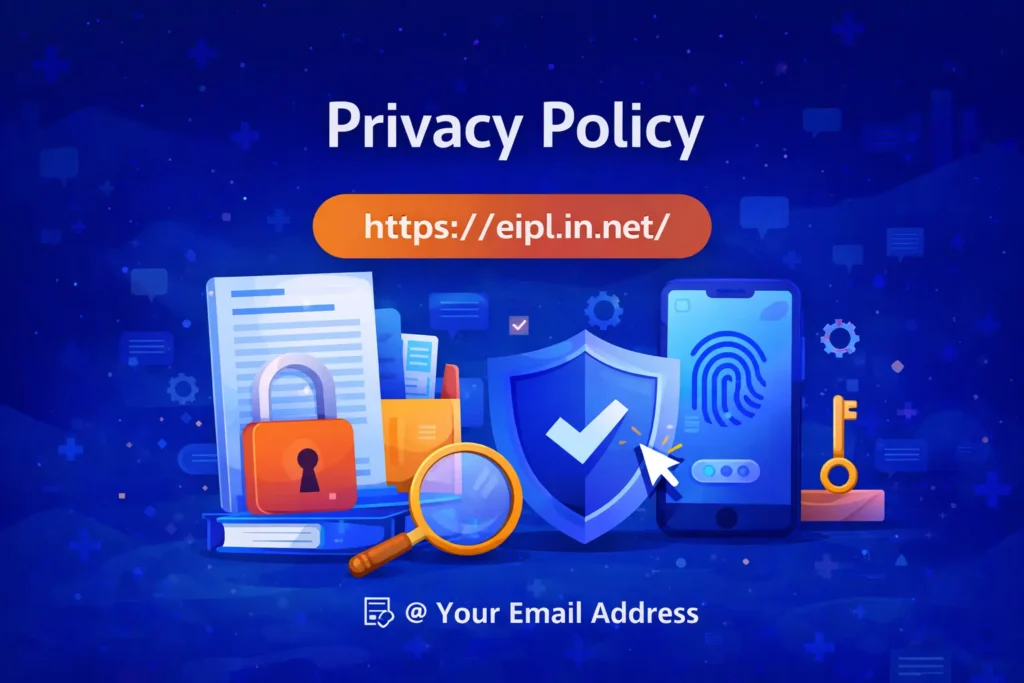 Privacy Policy EIPL App Login Guide with data security lock and user privacy protection https://eipl.in.net