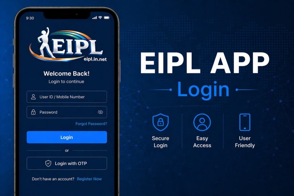 EIPL App Login screen with secure access and mobile interface
